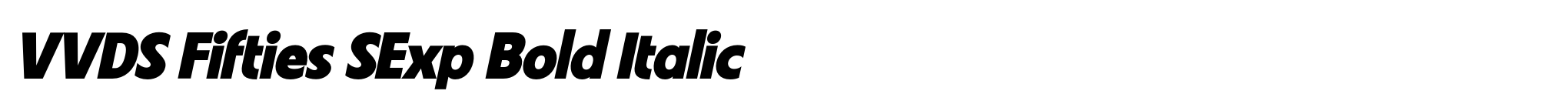 VVDS Fifties SExp Bold Italic image